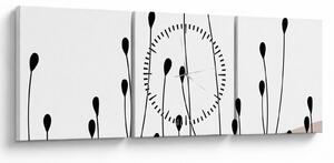 Tablou - Pajiște grafică N⁰1 (cu ceas) (90x30 cm)
