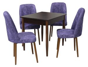 Set masă fixă Deco Wenge cu 4 scaune Artemis Mov
