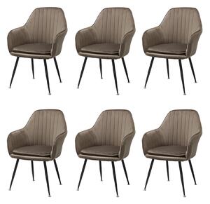 Set 6 Scaune Coral Maro