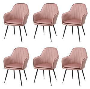 Set 6 Scaune Coral Roz