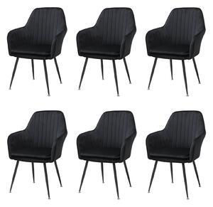 Set 6 Scaune Coral Negru
