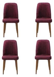 Set 4 Scaune Artemis Bordo Picior Maro