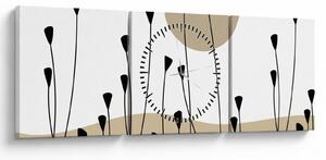 Tablou - Pajiște grafică N⁰2 (cu ceas) (90x30 cm)