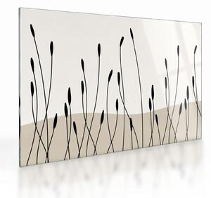 Tablou pe sticlă - Pajiște grafică N⁰3 (70x50 cm)