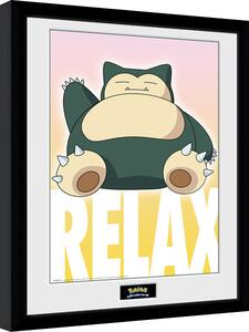 Poster înrămat Pokemon - Snorlax