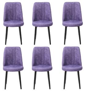 Set 6 Scaune Cronos Mov Picior Negru