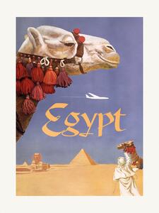 Ilustrare Egypt.Fly, Vintage Travel Poster, (30 x 40 cm)