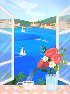 Ilustrație Island View, Petra Lizde, (30 x 40 cm)