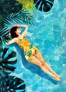 Ilustrare Woman Life Relax, Justyna Jaszke, (30 x 40 cm)