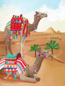 Ilustrație Desert Adventure, Goed Blauw, (30 x 40 cm)