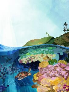 Ilustrare Underwater World, Goed Blauw, (30 x 40 cm)
