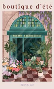 Ilustrare French Flowershop, Goed Blauw, (26.7 x 40 cm)