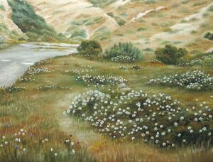 Ilustrație Path of Flowers, Angeles M. Pomata, (40 x 30 cm)