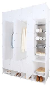 KONDELA Dulap multifuncţional modular, alb, ZAFOD