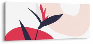 Tablou - Abstracție florală roz N⁰1 (120x50 cm)