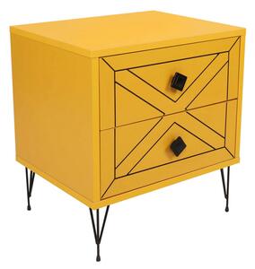 Măsuță de noptieră Luna Yellow