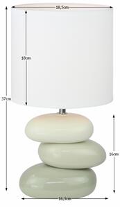 KONDELA Lampă ceramică de masă, alb/gri, QENNY TYP 4 AT16275