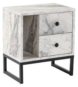 Măsuță de noptieră Glimmer Fressia Marble Black
