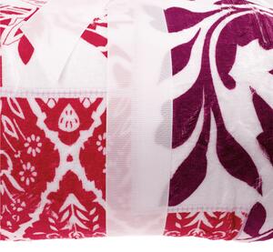 KONDELA Pătură moale faţă-verso, violet / roşu / galben / model, 150x200cm, VILNUS TYPE 2