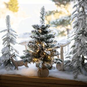 Pom de Crăciun cu lumini, înzăpezit, 60 cm, CHRISTMAS TIP 1