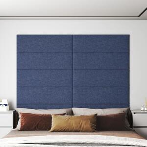 Panouri de perete 12 buc. albastru 90x30 cm textil 3,24 m²