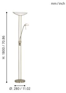 Lampadar dimabil EGLO 85974 BAYA 1xR7s/230W + 1xG9/33W bronz