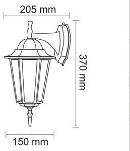 Corp de iluminat perete exterior 1xE27/60W/230V