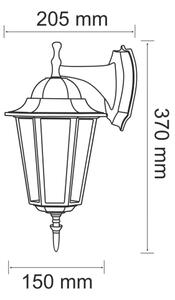 Corp de iluminat perete exterior 1xE27/20W/230V