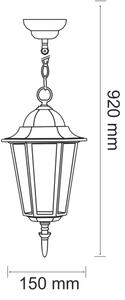 Lustră de exterior 1xE27/20W/230V IP43 patină