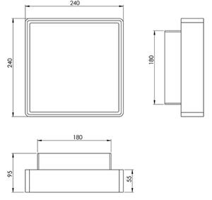 Corp de iluminat perete OBAN 1xE27/42W