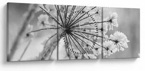 Tablou - Floare în timpul iernii (cu ceas) (90x30 cm)