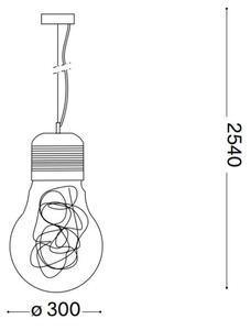 Ideal lux - Lampa suspendata 1xE27/70W/230V