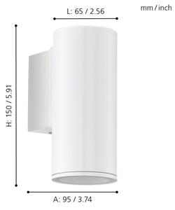 Eglo 94099 - Corp de iluminat LED exterior RIGA 1xGU10/3W/230V