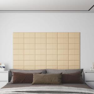 Panouri de perete 12 buc. crem 30x15 cm textil 0,54 m²