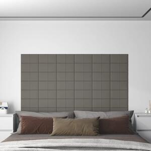 Panouri de perete 12 buc. gri deschis 30x15 cm catifea 0,54 m²