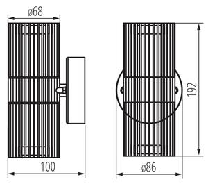 Kanlux 46201 - Aplică de exterior RADILO 2xGU10/11W/230V IP44 negru