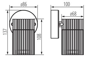 Kanlux 46200 - Aplică spot de exterior RADILO 1xGU10/11W/230V IP44 neagră