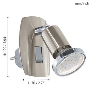Corp de iluminat LED pentru priză Eglo 92924 MINI 4 1xGU10-LED/3W/230V