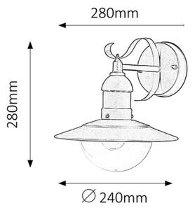Brilagi - Aplica de perete pentru exterior MOLDE 1xE27/60W/230V IP44 bronz/patină