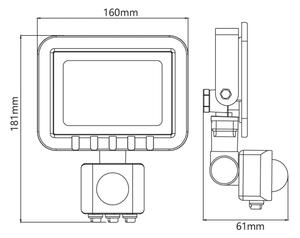 Proiector LED cu senzor LED/30W/230V