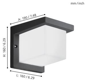 Eglo 95097 - Corp de iluminat perete exterior DESELLA 1 LED/10W/230V