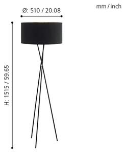 Eglo 95541 - Lampadar FONDACHELLI 1xE27/60W/230V