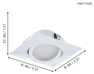 Eglo 95844 - Set de 3 spoturi LED încastrate PINEDA LED/4,9W/230V