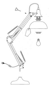 Eglo 94699 - Lampa de masa BORGILLIO 1xE27/40W/230V