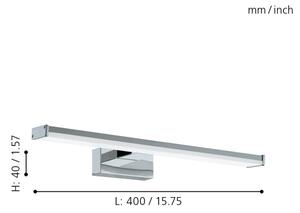 Aplică LED pentru oglindă de baie Eglo 79532 SARNOR 7,4W/230V 40 cm IP44 crom