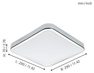Eglo MANILVA 96229 - Plafonieră LED pentru baie LED/16W/230V IP44