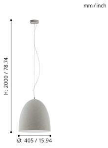 Eglo 94354 - Lustra SARABIA 1xE27/60W/230V