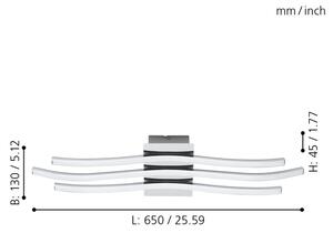 Eglo 31995 - LED Plafoniera RONCADE LED/26W/230V