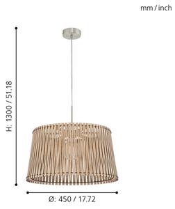 Eglo 96193 - Lustra SENDERO 1xE27/60W/230V