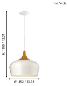 Eglo 95383 - Lustra OBREGON 1xE27/60W/230V